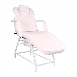 Фиксирана  кушетка за миглопластика - бледо розова 183 x 62/82 x 77 см