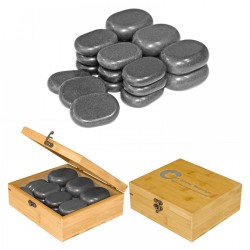 Комплект от 18 базалтови камъни за масаж - Hot Stone set 18