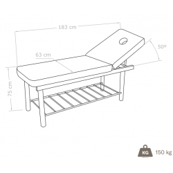 Фиксирана кушетка SONIA - Sirp 183 x 63 x 75 см