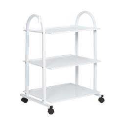Количка за естетика - метална бяла 55 х 42,5 х 80,5 см