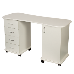 Маса за маникюр Esti 2 бяла 42/55  х 125 х 75 см