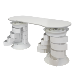 Маса за маникюр Grande Plus - бяла 165 х 50/55 х 73 см
