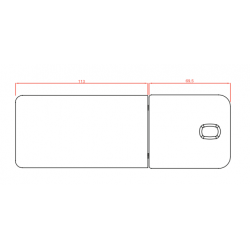Фиксирана кушетка Coxi 183 x 68 x 76 см