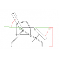 Фиксирана кушетка Mylo 185 x 63/83 x 75 см