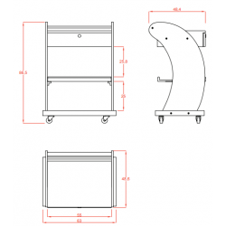 Спа количка Support 63 x 48,5 x86,5 см